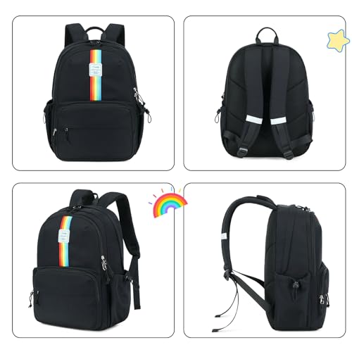 CAMTOP School Backpack for Girls, 15.6 Inch Teen Girls Casual Backpack High Middle School Daypack Women Daily Travel Laptop Bag - color: Black, size: 16Inch-Teen