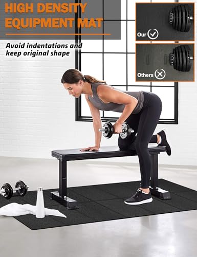 Treadmill Mat 68"x24", WERCHO Foldable Walking Pad Mat for Carpet Hardwood Floors 4mm Heavy-Duty Exercise Equipment Mat for Treadmil Pad,Spin Bike, Elliptical Trainer, Home, Gym - size: 68"L x 24"W x 0.16"Th