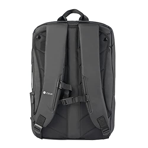 CZUR Business Travel Backpack for Men, Black Water Resistant Laptop Backpack, High Capacity Work Backpack Fits 17.3 Inch Laptop