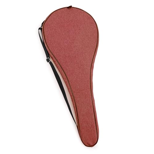 Tennis Bag Lightweight and Padded Tennis Rackets Cover with Adjustable Shoulder Strap - color: Red, size: 31"x11.4"