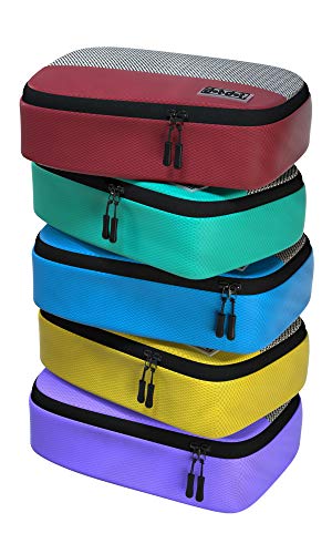Small Packing Cubes for Travel - 5pc Packing Cubes for Suitcases - Lightweight Luggage Organizer Bags (Non-Compression) - color: Multicolor, size: Small
