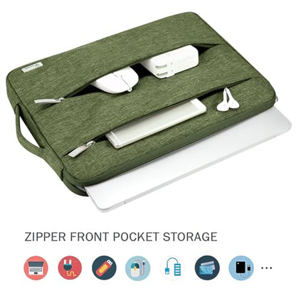Voova Laptop Sleeve Carrying Case 13 13.6 Inch Compatible with MacBook Air 13 M1/M2/M3/M4, MacBook Pro 13/14, IPad Pro 13, Waterproof Slim Computer Cover Bag, Army Green - color: Army Green, size: 12.6-13.6 Inch
