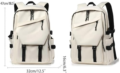 Leisure, College Backpack. Outdoor Travel, Stylish Lightweight Backpack. (off-white) - color: Off-white