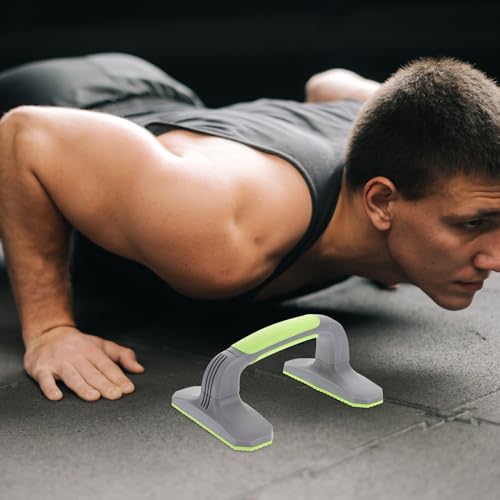 Kichvoe 2pcs Push up Bars with Anti-slip Soft Plastic Handles and Stable Base, Strength Training Equipment for Home Workouts and Floor Exercise Fitness