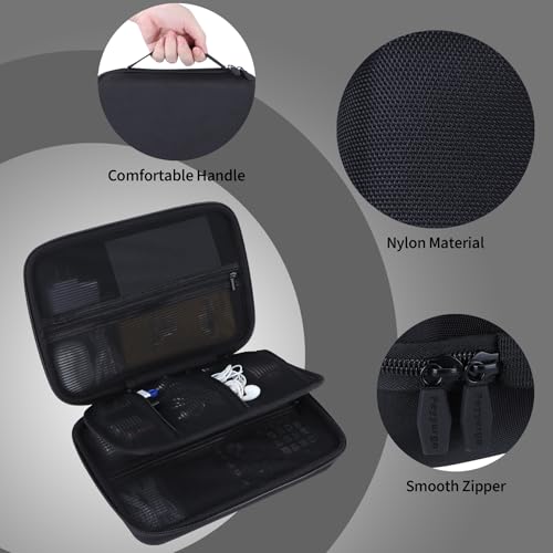 Electronic Organizer Travel Case for MacBook Power Adapter Chargers Cables Tech Organizer Hard Drive USB Flash Disk SD Card Cord Portable Electronics Accessories Bag - Large