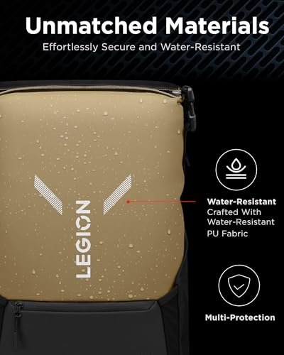 Lenovo Legion Gaming Laptop Backpack GB500, Expandable Capacity up to 25L, Fits 16-inch Laptops, Water Resistant - style: Gb500