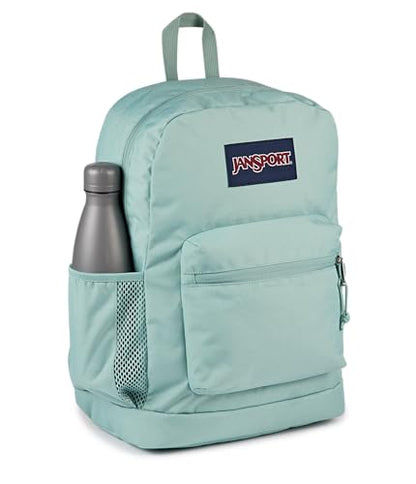 JanSport Cross Town Plus Backpack - Large Main Compartment, Side Water Bottle Pocket, 15-Inch Padded Laptop Sleeve - Faded Sage - color: Faded Sage