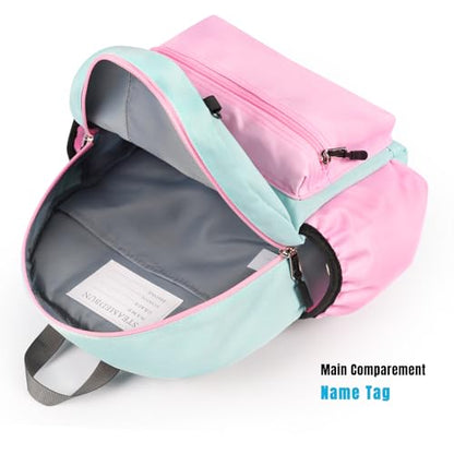 STEAMEDBUN Toddler Backpack for Girls 2-4: Kids Backpack Boys Girls - Preschool Kindergarten Daycare Backpacks - 12 inch - color: Pink&light Green, size: MINI - Age 2-4 (12"H)