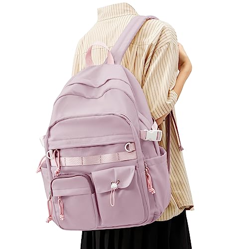 weradar Aesthetic College Backpack Women,Students Casual Travel Daypacks,High School Bookbags For Teen Girls,Cute School Backpack With Lots of Pockets(purple) - color: A2-purple