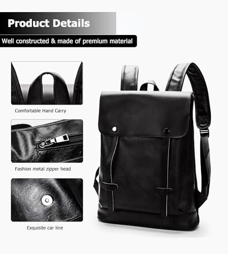 KingTo Anti Theft Laptop Backpack for Men Women, Lightweight Travel Bag | Lightweight business backpack, laptop storage and anti-theft travel styling support commute, campus and daily trips - color: Black