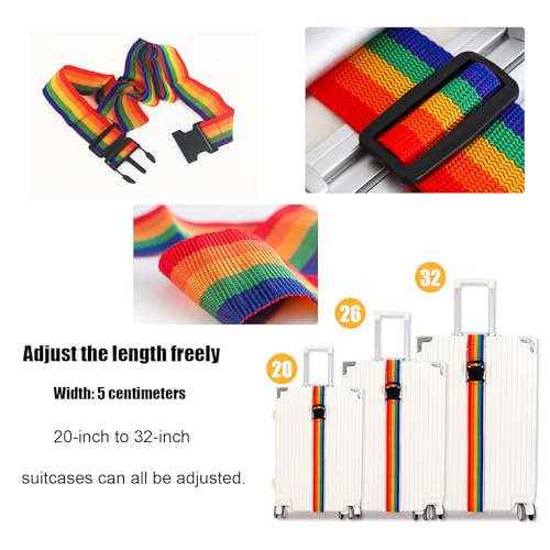 Luggage Straps for Suitcases,Adjustable Bungee Elastic Belt to Connect Two Suitcases,Backpack Trolley Reinforcement Strap，Packing Security Straps(4 Pack)