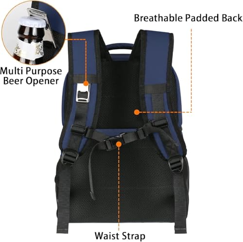 MATEIN Cooler Backpack, 26/40 Cans Insulated Lunch Backpack for Men Women - color: Blue, size: 40 Cans