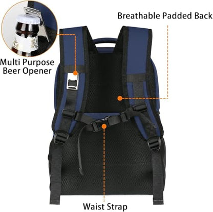 MATEIN Cooler Backpack, 26/40 Cans Insulated Lunch Backpack for Men Women - color: Blue, size: 40 Cans