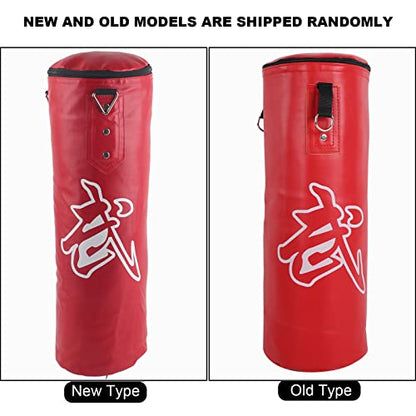Chrees Empty Boxing Sandbag Heavy Duty 3 Layer Oxford Cloth Punching Bag with Metal Chain Zipper for Kickboxing MMA Training Fitness Home Gym - size: 60cm
