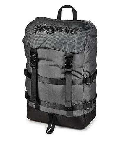 JanSport Skip Pack Backpack – 28L Capacity, Fits 13.5in Laptop, Large Main Compartment, Side Water Bottle Pocket – Ideal for Work & Travel, Smokey Grit - color: Smokey Grit