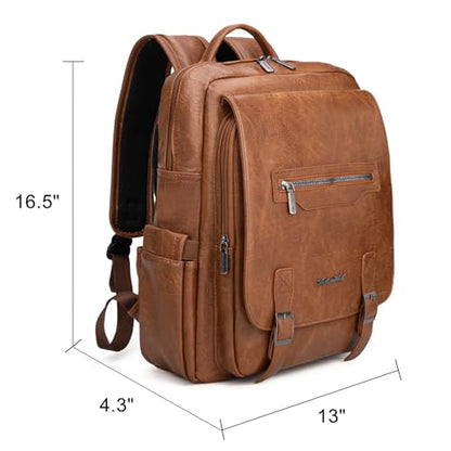 Montana West Laptop Backpack 15.6 Inch Work Backpack Purse for Women Travel Casual Daypack Bookbags with USB Port - color: 15.6-in Brown