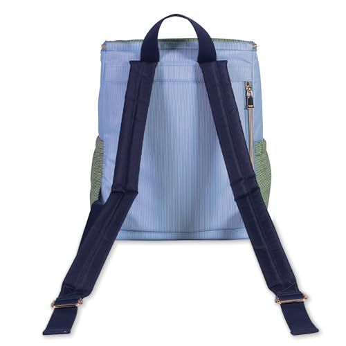 kate spade new york Insulated Backpack Cooler Large Capacity, Portable Soft Cooler Bag for Picnics, Beach, Pool, Hiking (Petite Stripe)