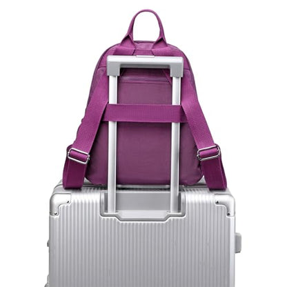 Mini Backpack Purse for Women, Stylish Daypack Shoulder Bag, Small Lightweight Daypack for Work Travle College (A- Purple) - color: A- Purple