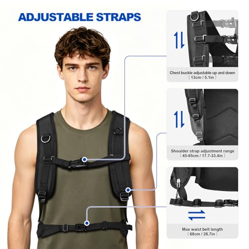 10L Small Hiking Backpack, Mini Travel Daypack for Men Women, Lightweight & Water Resistant - color: Black
