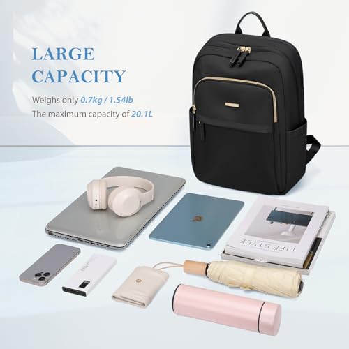 Travel Backpack for Women Personal Carry On Bag Business Weekender Hiking Multilayer Laptop Bag,16 Inch,Black - color: Upgrade-black, size: 16 Inch