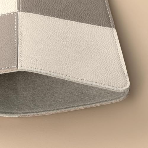 Comfyable Laptop Sleeve 13 Inch Precisely Compatible with MacBook Air M5 M4 2026 & MacBook Pro M2 M1 2022, Genuine Leather Protective Case Cover, Cream & Gray - color: Cream & Gray, size: 13 inch