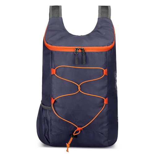 Lightweight and Thin Foldable Backpack, Climbing Bag, Hiking Daypack,15L Waterproof Travel Packable Rucksack (Dark Blue ﻿) - color: Dark Blue ﻿