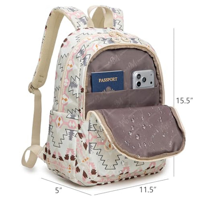 Montana West Backpack Purse for Women Western Aztec Backpack Purse Lightweight Casual Daypack for Travel - color: Tan