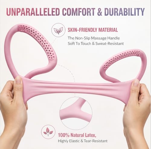 Resistance Bands, Figure 8 Resistance Bands for Women Men, 8 Shaped Resistance Rubber Band for Arms, Back, Shoulder Stretch with Handles, Not Break, Portable