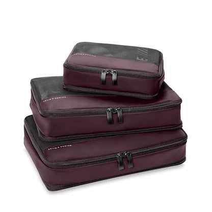 Briggs & Riley Travel Essentials Carry-On Compression Packing Cube Set - color: Plum, size: Carry-On