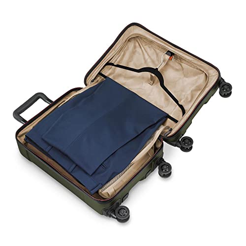 Briggs & Riley 21 Inch International Carry-On Luggage with Wheels - Small Rolling Hard Shell Heavy Duty Suitcase with Laptop Compartment - 360 Spinner Wheels - Torq Collection - Hunter Green - color: Hunter, size: 21"