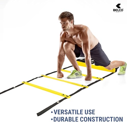 PVC Cones, Pack 6, 10 Space Markers and Ladder Agility, 4 Meter Combos (Multicolour, 6 Inch) - style: SET-2