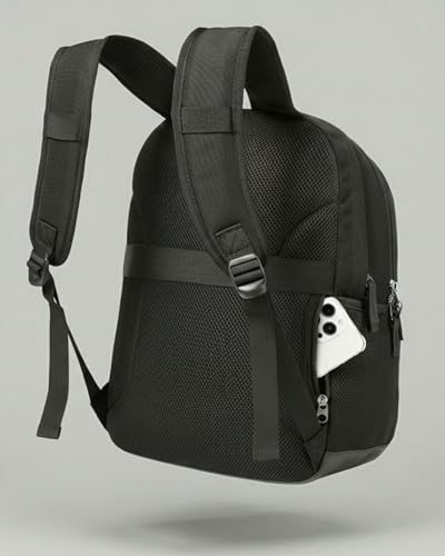 TRAILKICKER Laptop Backpack, Water Resistant Computer Backpack for Work, Travel & School, 17 Inch Laptop Compartment, 2 Compartments, Ergonomic Shoulder Straps, Black - color: Black