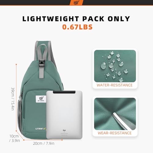 SKYSPER Sling Bag RFID Crossbody Sling Backpack Cross Body Shoulder Bag Travel Hiking Daypack for Women Men(Green) - color: Green