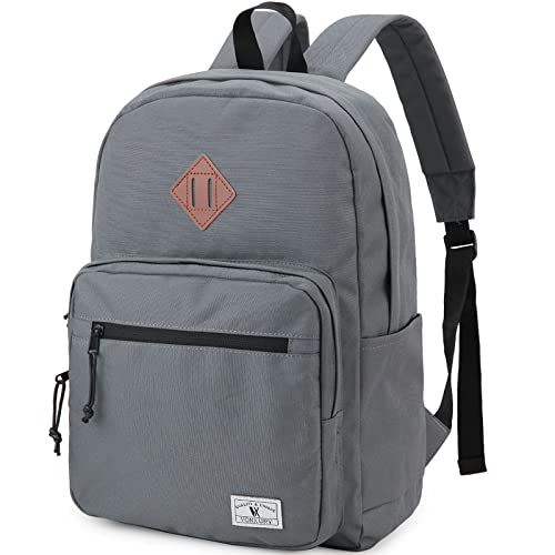 VX VONXURY Backpack for Men Women, Lightweight Kids School Bag, Classic Basic Laptop Bookbag for College Work Travel Hiking - color: Dark Grey