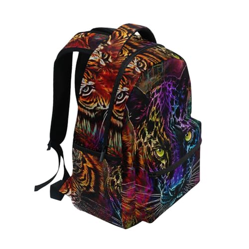 ALAZA Panther Leopard Animal Print Large Backpack for Kids Boys Girls Student Personalized Laptop iPad Tablet Travel School Bag with Multiple Pockets - color: Panther