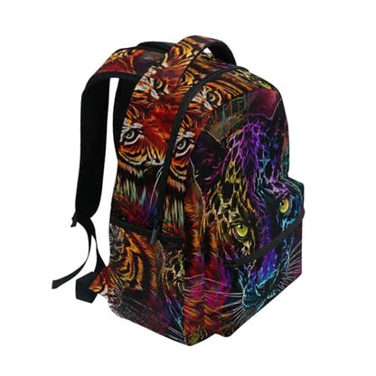 ALAZA Panther Leopard Animal Print Large Backpack for Kids Boys Girls Student Personalized Laptop iPad Tablet Travel School Bag with Multiple Pockets - color: Panther