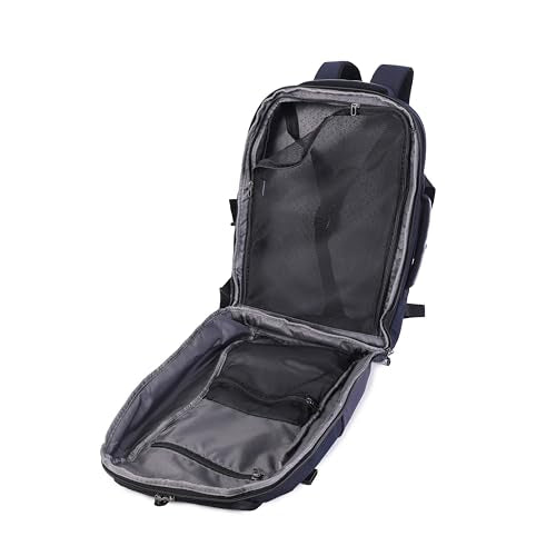 Hedgren TRIP LARGE Travel Backpack – Expandable, Water-Repellent RPET, Carry-On with RFID Protection, Laptop & Clothing Compartments, Rain Cover & Smart Sleeve - 36.2 L (Peacoat Blue) - color: Peacoat Blue