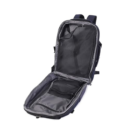 Hedgren TRIP LARGE Travel Backpack – Expandable, Water-Repellent RPET, Carry-On with RFID Protection, Laptop & Clothing Compartments, Rain Cover & Smart Sleeve - 36.2 L (Peacoat Blue) - color: Peacoat Blue