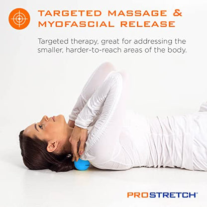 ProStretch Round Chucks, Soft Lacrosse Massage Balls for Myofascial Release, Plantar Fasciitis, and Full Body Deep Tissue Relief, Set of 2