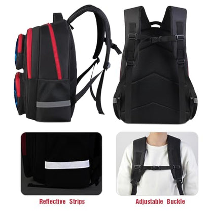 ZRENTAO Kids Backpack, 3D Reflective Cartoon, 600D Polyester & Dual Zippers, 17" Bookbag with Ergonomic Design for boys & girls age 6-18, Headphone Space Style for school Children Kids - color: 19#headphone