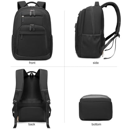 BOVIP Travel Backpack For Men Women,40L Carry On Backpack Flight Approved,TSA Personal Item Travel Bag Fits 17 Inch Laptop,Business Weekender Overnight Daypack Black - color: Black