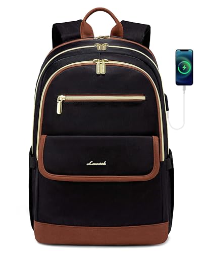 LOVEVOOK Laptop Backpack for Women,15.6 Inch Fashion Travel Backpack with USB,Large Capacity Backpack Purse,Water-resistant fits College Work Business Travel
