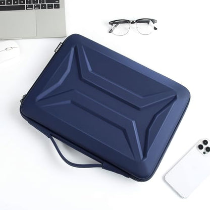 DOMISO 13.3-14 Inch Laptop Hard Case, Waterproof Shockproof Hard Shell Laptop Sleeve Protective Computer Bag for Macbook Pro/Lenovo ThinkPad/Dell XPS/HP Pavilion,Navy Blue - color: Navy Blue, size: 14 Inch