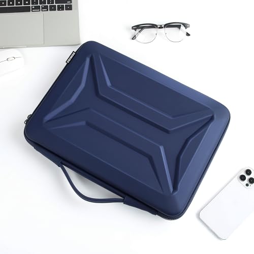 DOMISO 15.6-16 Inch Laptop Hard Case, Waterproof Shockproof Hard Shell Laptop Sleeve Protective Computer Bag for Macbook Pro/Lenovo IdeaPad/HP ENVY/Dell XPS, Navy Blue - color: Navy Blue, size: 15 - 15.6 Inch