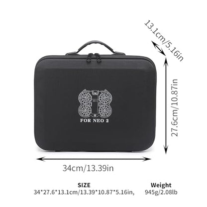 Carrying Case for DJI NEO 2 with Goggles N3, RC Motion 3 Controller, Battery Charger Hub, Porable Travel Storage Bag for DJI NEO 2 Batteries Accessories - size: Large