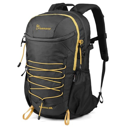 MOUNTAINTOP 25/30L Lightweight Hiking Backpack, Outdoor Daypack - color: 30l-black