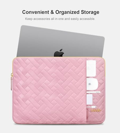 Lacdo 14 Inch Laptop Sleeve Case for HP Lenovo Dell ASUS Acer Chromebook 14, HP Stream 14, Dell Inspiron 14 / Latitude 14, Lenovo ThinkPad 14 / IdeaPad 14, ASUS VivoBook/ZenBook 14 Computer Bag, Pink - color: Pink, size: 14 Inch
