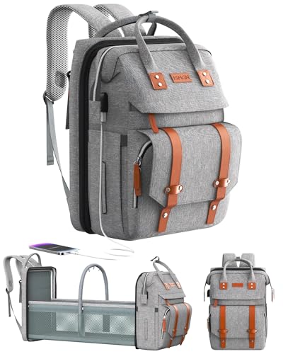 ISMGN Diaper Bag Backpack with Changing Station, Large Diaper Bag, Baby Bag, Multifunctional Diaper Bag, Gray - color: Upgrade Dark Grey