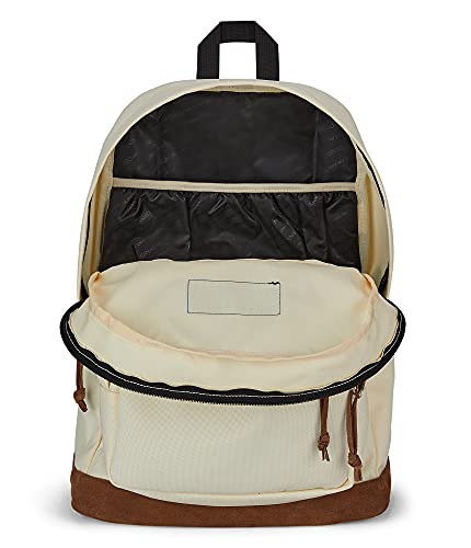 JanSport Right Pack Backpack - Durable Daypack with Padded 15" Laptop Sleeve, Spacious Main Compartment & Integrated Water Bottle Pocket - Coconut - color: Coconut