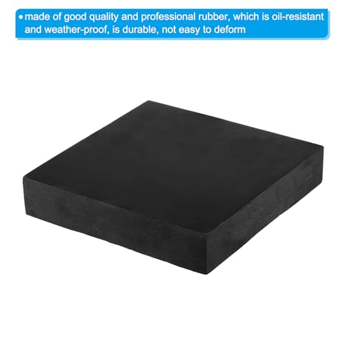PATIKIL Rubber Anti-Vibration Pads, 2 Pcs Square Vibration Isolation Mats 6" x 6" x 1.2" for HVAC Air Conditioner Air Compressor Washer Dryer, Black - size: 6" x 6" x 1.2"